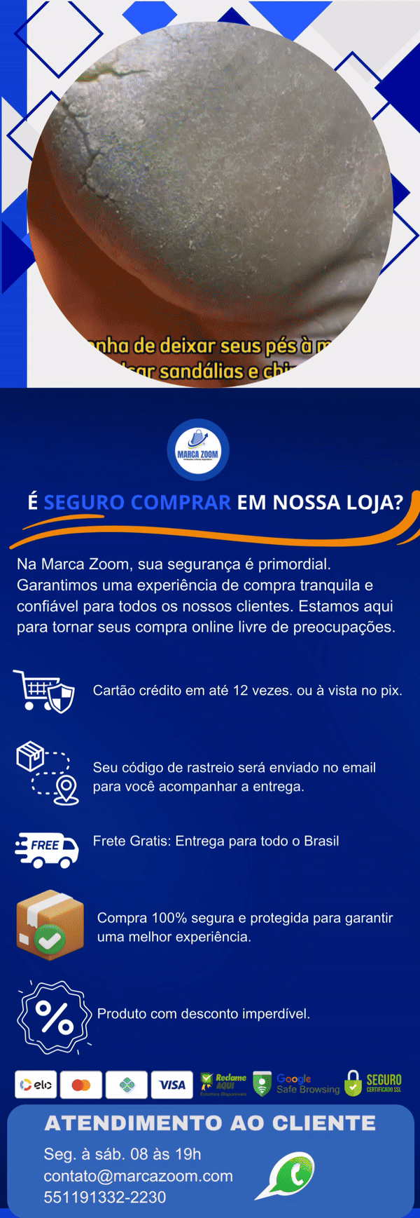 Lixa Elétrica Portátil dos Pés.